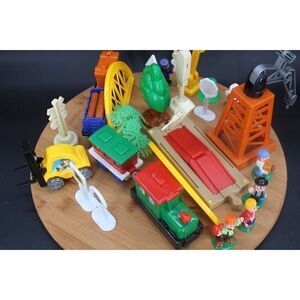 Vintage Keenway Toys Figures Train People Signs Trees  Incomplete Set